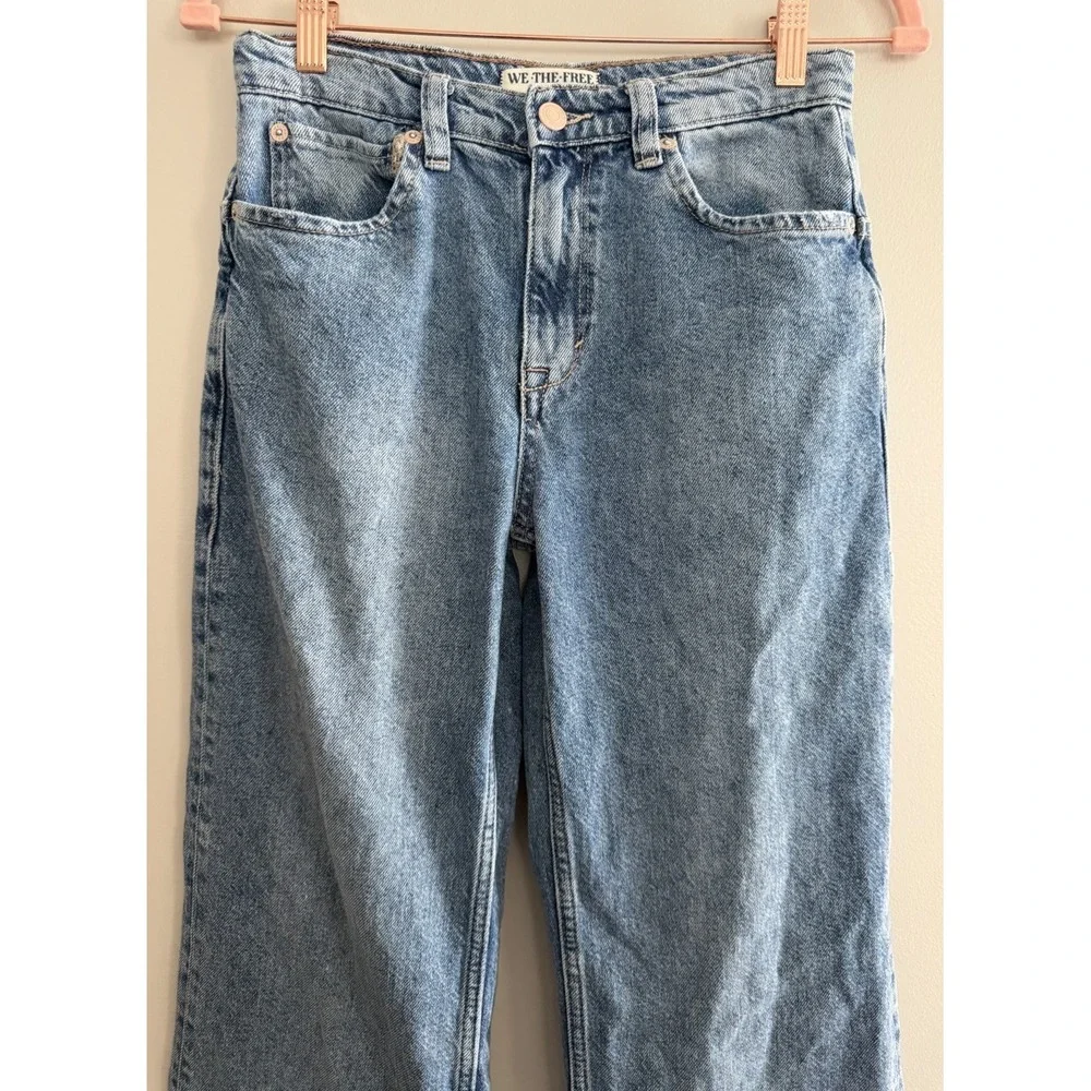 Free People We The Free Tinsley Baggy High Rise Straight Leg Jeans Women's 24